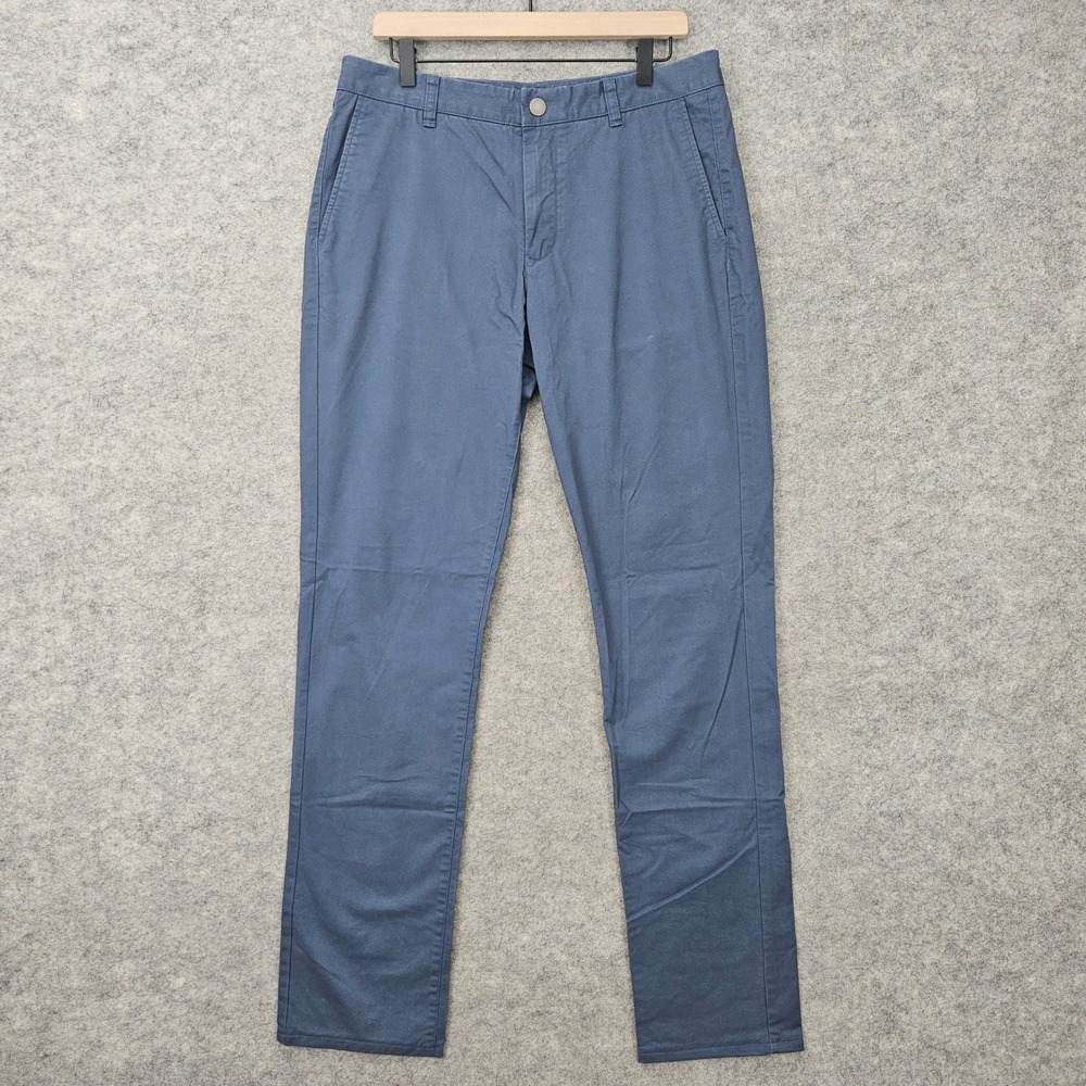 Bonobos Chino Pants Mens Blue 33x36 Stretch Cotton Business Casual Church Office
